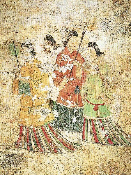 高松塚古墳から極彩色の壁画