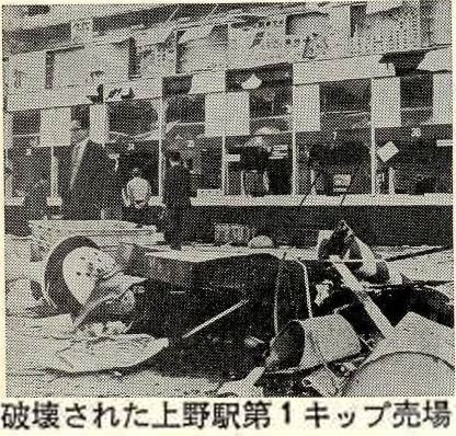 上野駅等において、車両、駅設備等を破壊するという国鉄はじまって以来例のない不祥事が発生
